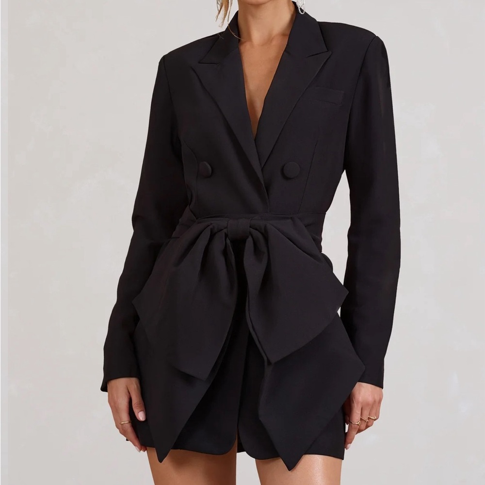 Club L London Black Blazer Dress
